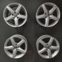 Laden Sie das Bild in den Galerie-Viewer, 4x Alufelge 16 Zoll 6.5" 5x112 42ET Glanz Silber 3AA071496 VW Passat Jetta FEL5743036158ps