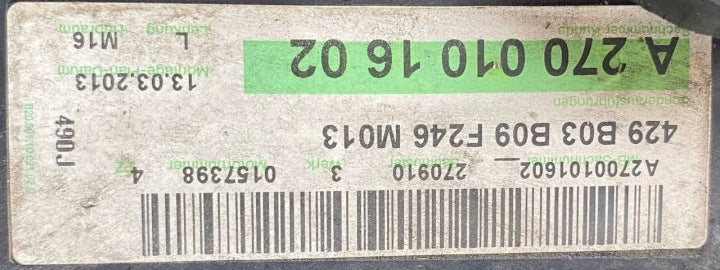 Motor Mercedes-Benz W246 W242 270910 1.6 2013 Benzin Engine Komplett MOT8530846165ve
