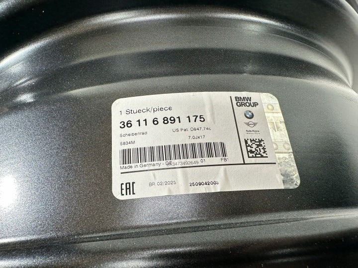 1x Alufelge 17 Zoll 7.0" 5x112 41ET BMW 2 Active Tourer U06 Rim Wheel FEL5155878448np