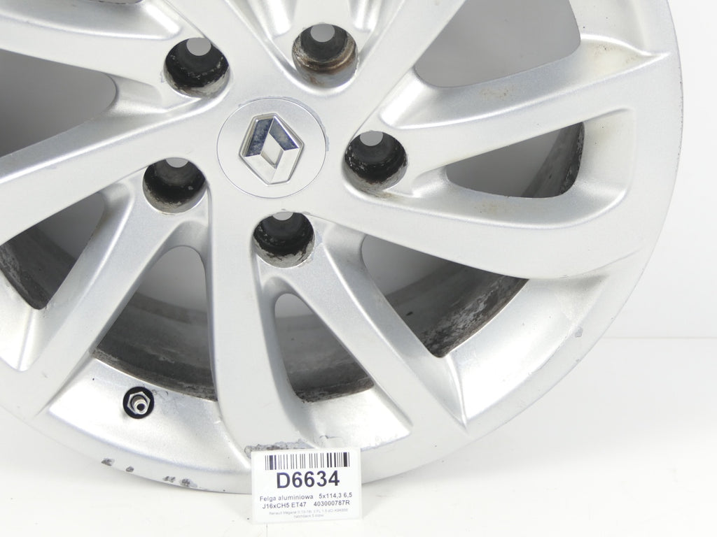 1x Alufelge 13 Zoll 6.5" 5x114.3 403000787R Renault Megane III 1 Scenic FEL2945018255jj