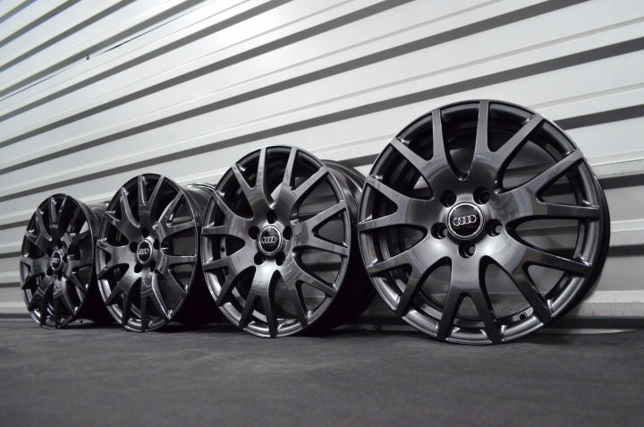 4x Alufelge 17 Zoll 7.0" 5x112 47ET Schwarz Audi B6 B7 Rim Wheel FEL7411759717cw