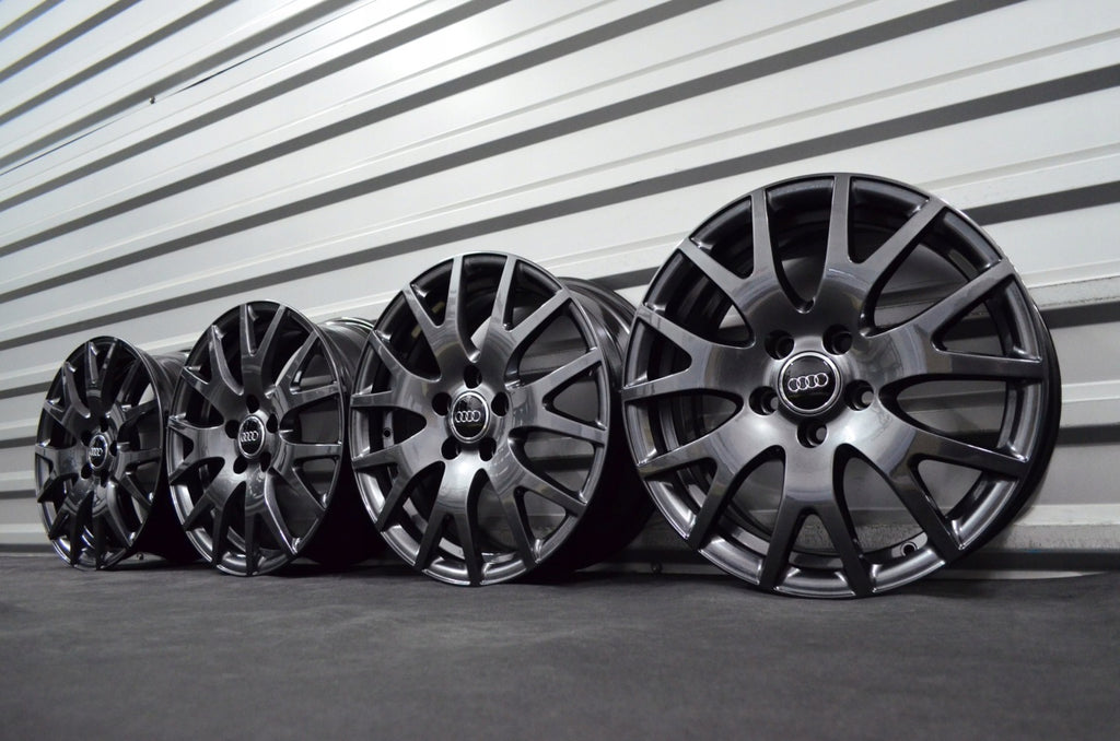 4x Alufelge 17 Zoll 7.0" 5x112 47ET Schwarz Audi B6 B7 Rim Wheel FEL7411759717cw