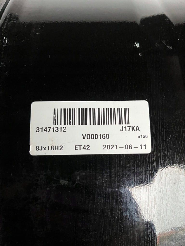 1x Alufelge 18 Zoll 8.0" 5x108 42ET Glanz Silber 31471312 Volvo S60 V60 S90 V90