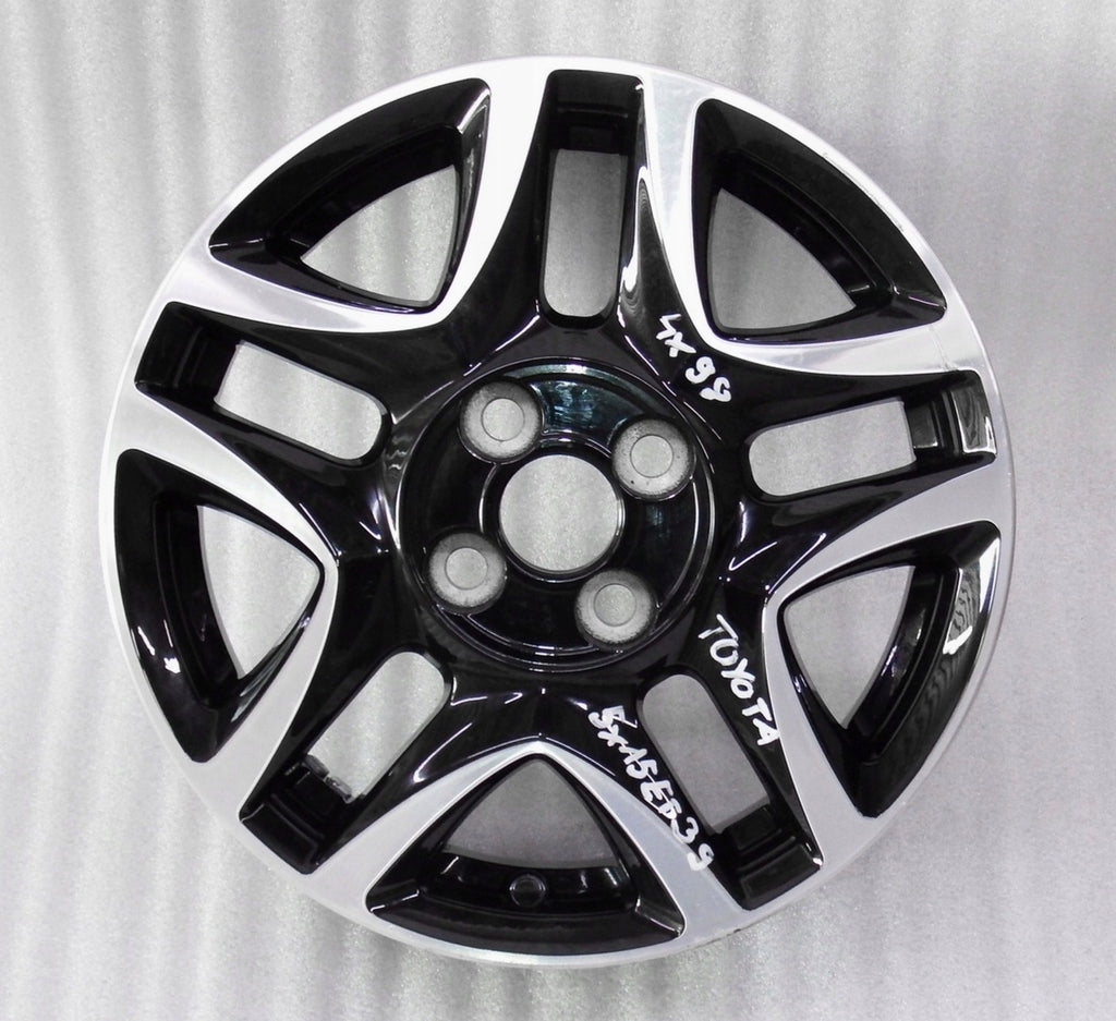 1x Alufelge 15 Zoll 5.0" 4x100 39ET Glanz Schwarz HL49431BM Toyota Yaris FEL7339204590zy