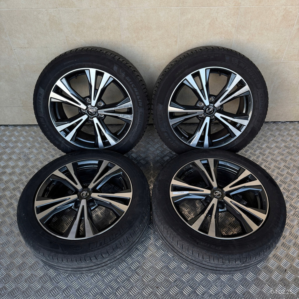 4x Alufelge 18 Zoll 7.0" 5x114.3 40ET Glanz Graphit HV03BMB94 Mg Qashqai Ii FEL8505561508le