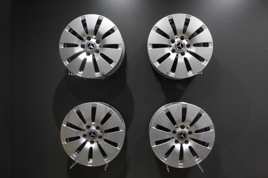 4x Alufelge 16 Zoll 6.5" 5x112 38ET Glanz Silber A2054010100 Mercedes-Benz W204 FEL2045609116px