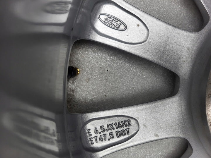 1x Alufelge 16 Zoll 6.5" 4x108 47 5ET Glanz Silber H1BC-1007-B1A Ford Fiesta I FEL7605075367md