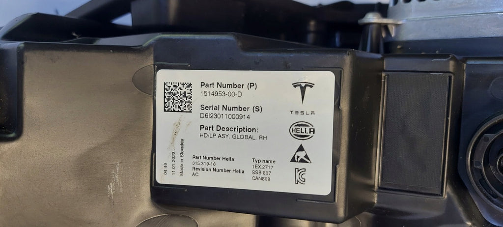 Frontscheinwerfer Tesla 3 Y 1514953-00-D Full LED Rechts Scheinwerfer Headlight