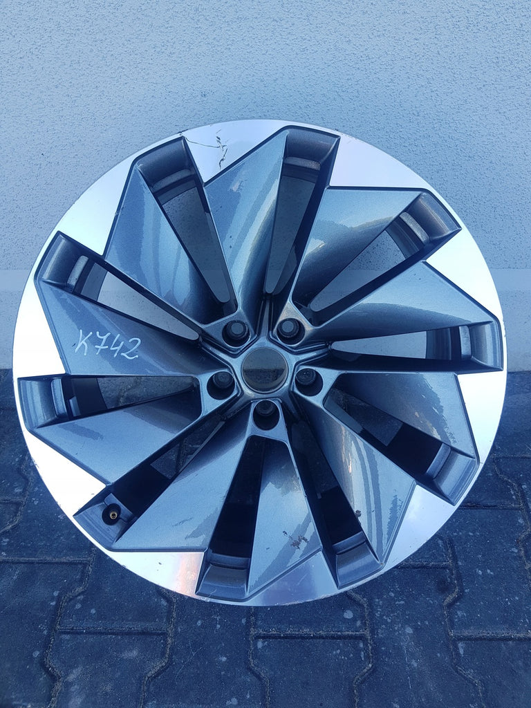 1x Alufelge 21 Zoll 8.5" 5x112 40ET Glanz Graphit 5LA601025BL Mg Enyaq Rim Wheel