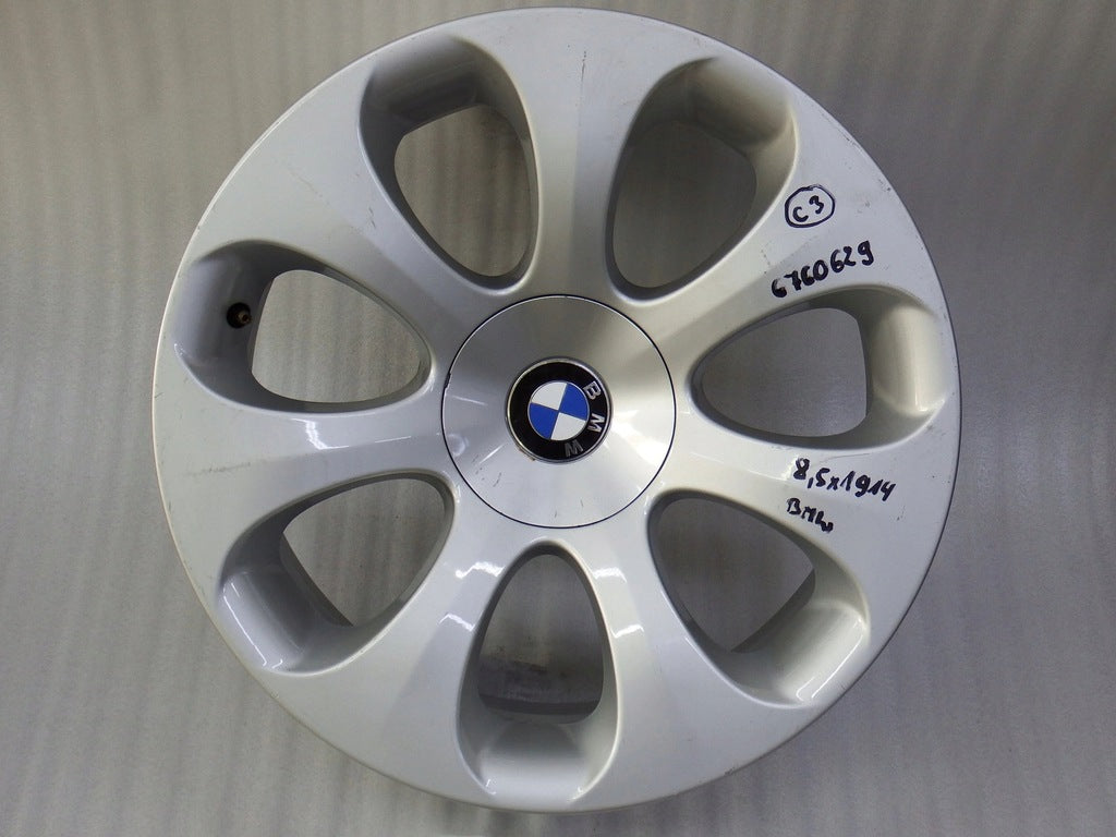 1x Alufelge 19 Zoll 8.5" 5x120 14ET Glanz Silber 6760629 BMW 6 E63 Rim Wheel FEL1465911082xi