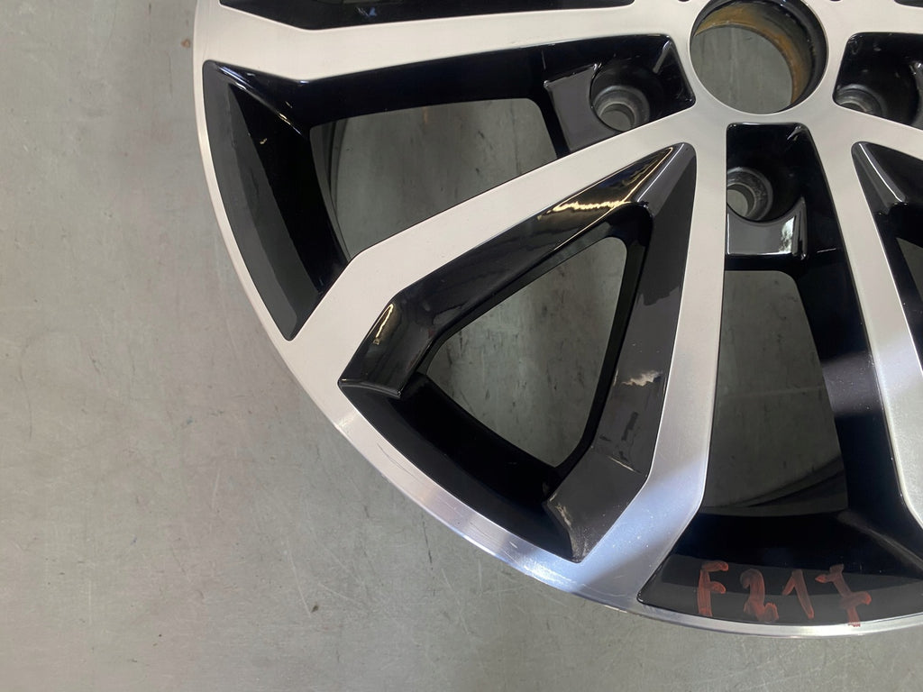 1x Alufelge 17 Zoll 7.0" 5x112 49ET Glanz Schwarz 5E0601025AE Skoda Octavia Iii