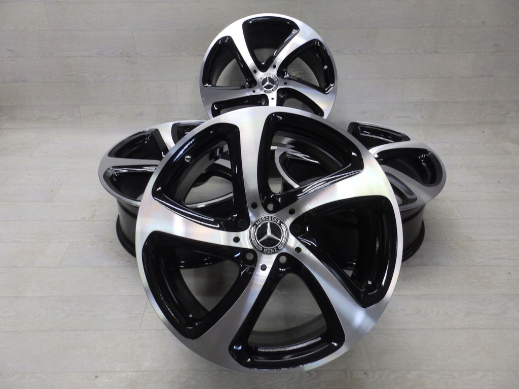 4x Alufelge 18 Zoll 8.0" 5x112 43ET Glanz Schwarz A2134013200 Mercedes-Benz FEL8396859382rg