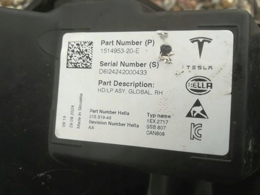 Frontscheinwerfer Tesla 3 1514953-20 Full LED Rechts Scheinwerfer Headlight