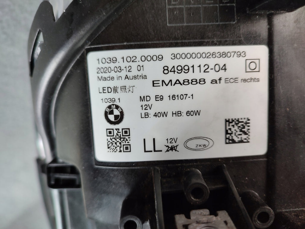 Frontscheinwerfer BMW 5 G31 G30 8499112-04 LED Rechts Scheinwerfer Headlight