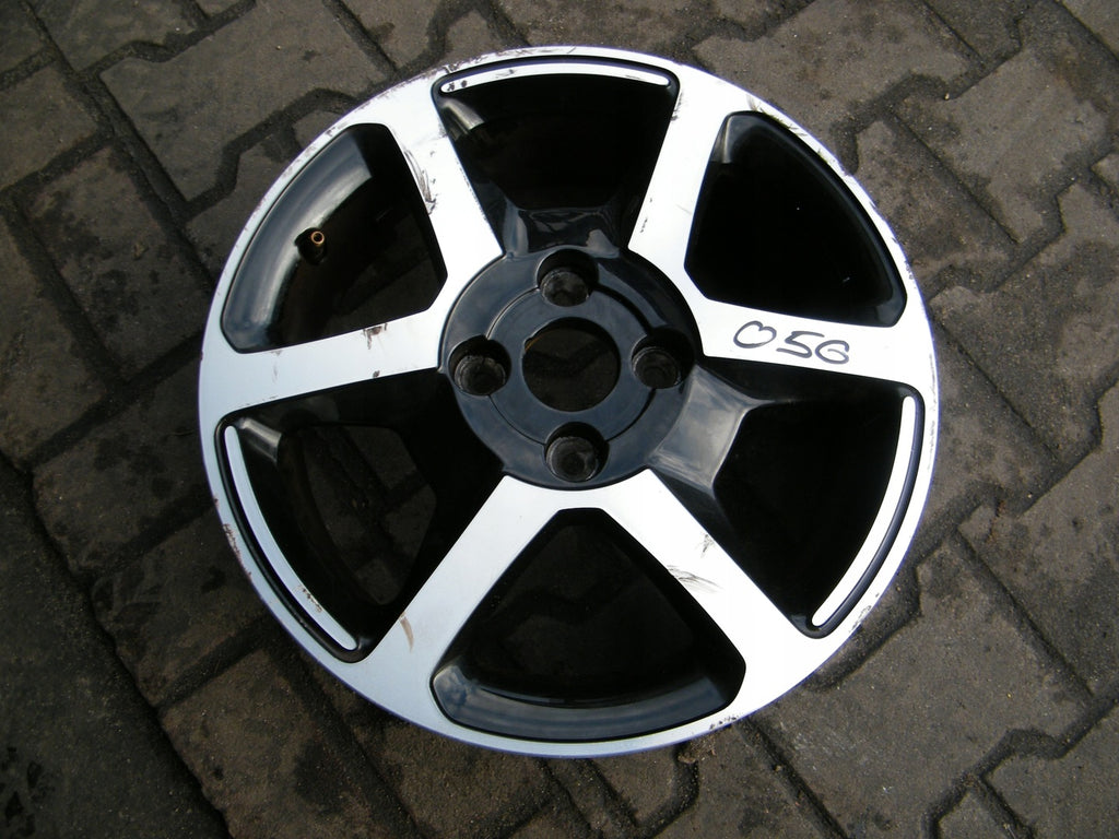 1x Alufelge 15 Zoll 6.0" 4x100 38ET Schwarz Dacia 1 Rim Wheel