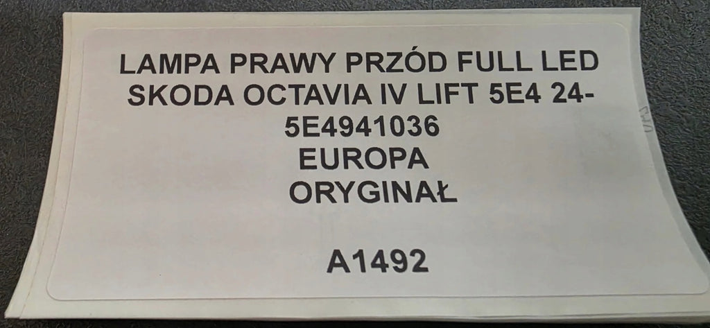 Frontscheinwerfer Skoda Octavia IV 5E4941036 LED Rechts Scheinwerfer Headlight SCH5642141049aw