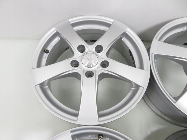 4x Alufelge 16 Zoll 6.5" 5x112 50ET Glanz Silber KBA47675 Audi I Rim Wheel FEL9304021075bx