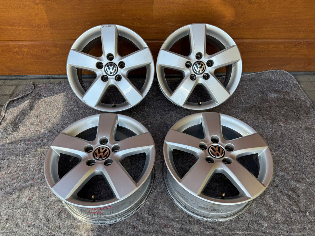 4x Alufelge 16 Zoll 6.5" 5x112 50ET Glanz Silber 1T0601025M VW Touran Rim Wheel FEL7604036146qk