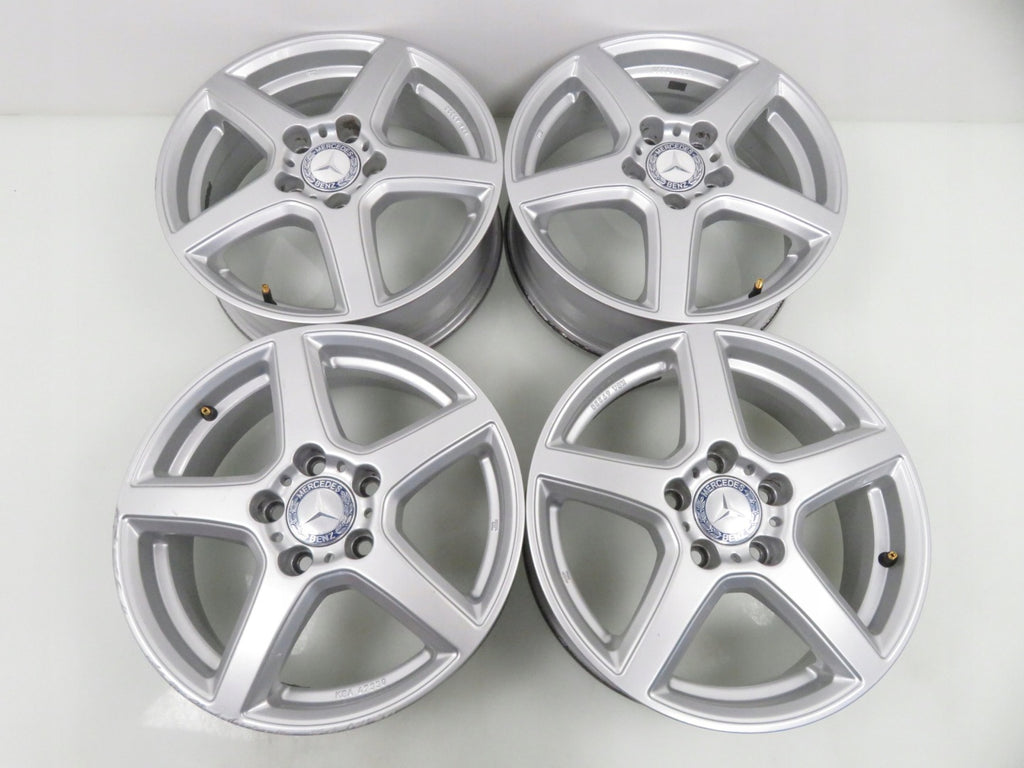 4x Alufelge 16 Zoll 6.0" 5x112 46ET Glanz Silber KBA47330 Mercedes-Benz FEL5260434613nk