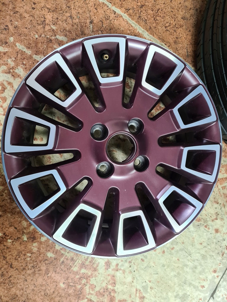 1x Alufelge 15 Zoll 5.5" 4x100 Glanz Dunkelrot 1SL601025L Seat Rim Wheel FEL2522804802wy
