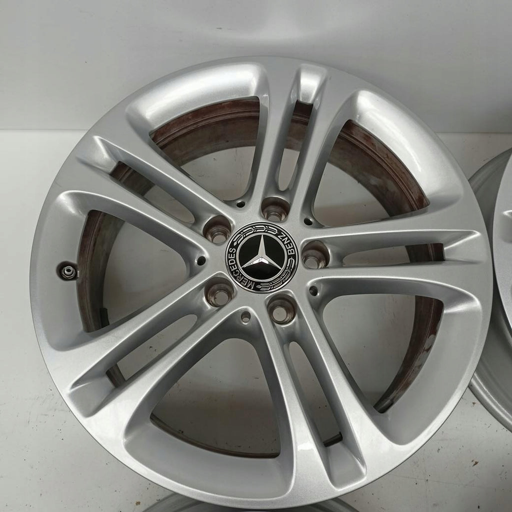 4x Alufelge 17 Zoll 6.5" 5x112 44ET Glanz Silber A1774010400 Mercedes-Benz Gla FEL9320453594vy