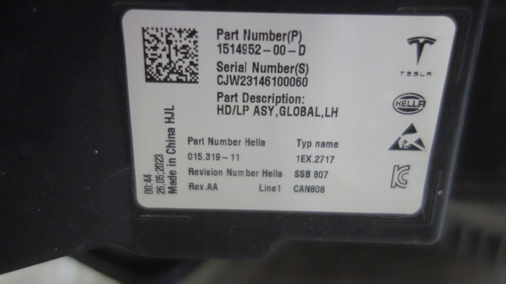 Frontscheinwerfer Tesla Model 3 1514952-00-D LED Links Scheinwerfer Headlight