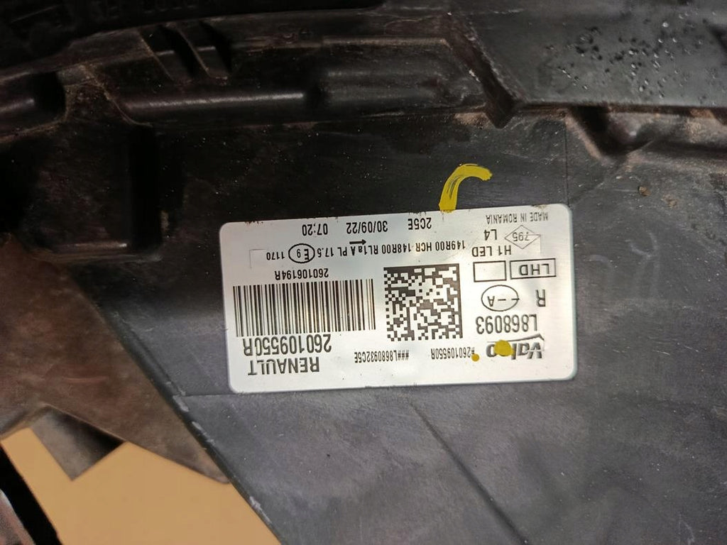 Frontscheinwerfer Dacia Duster 260109550R Full LED Rechts Scheinwerfer Headlight