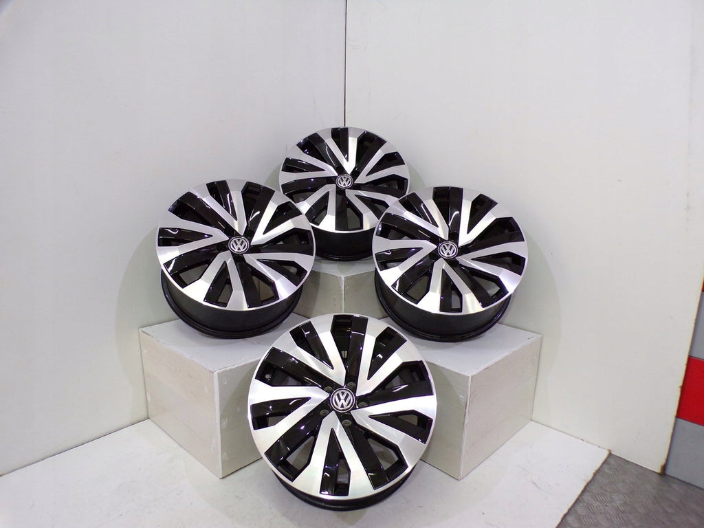 4x Alufelge 18 Zoll 8.0" 5x112 25ET Glanz Schwarz 760601025M Audi Q7 Touareg FEL2572479853fz