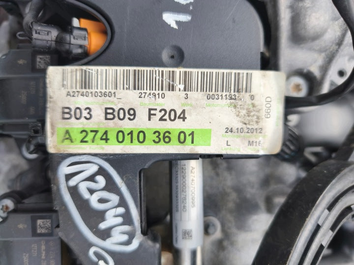Motor Mercedes-Benz W204 274910 1.6 CGI 133TKm 2012 Diesel Engine Komplett MOT7602599360yp