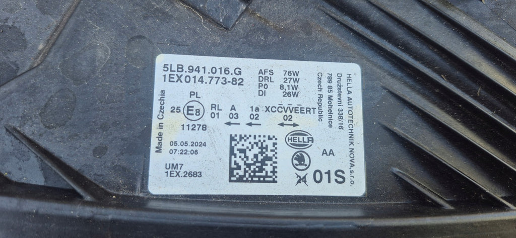 Frontscheinwerfer Skoda Enyaq 5LB941016G Full LED Rechts Scheinwerfer Headlight