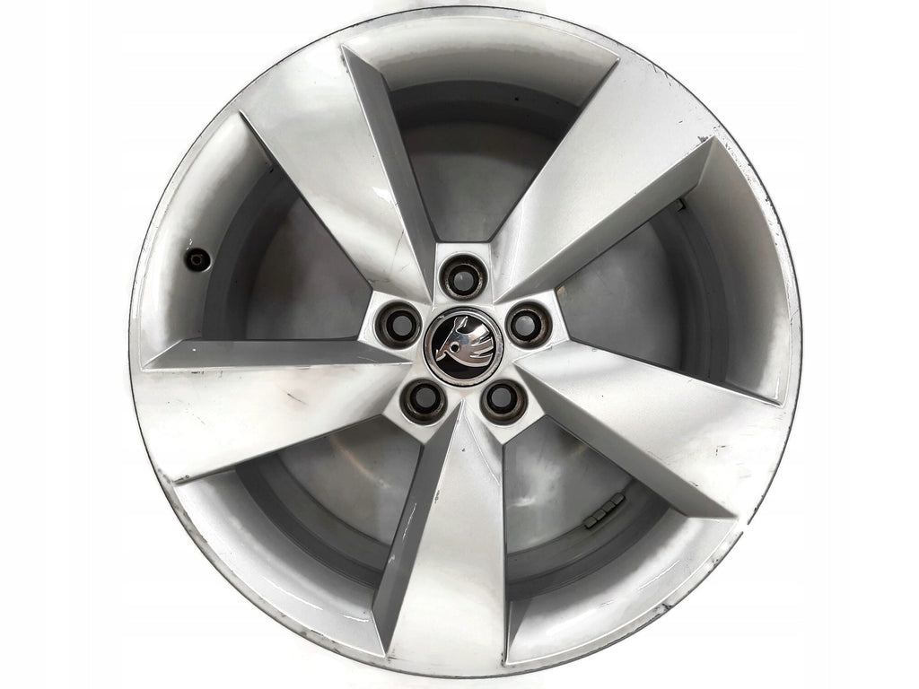 1x Alufelge 17 Zoll 7.0" 5x100 46ET Glanz Silber 5JA601025 Skoda Fabia Rapid