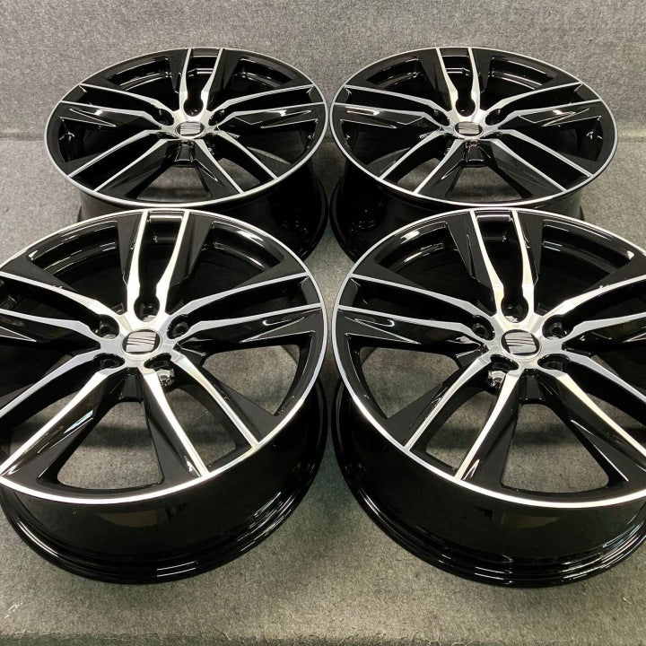 4x Alufelge 19 Zoll 8.0" 5x112 50ET Glanz Schwarz 5F0601025AC Seat Leon FEL1856940530ie