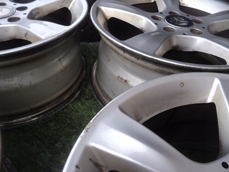 4x Alufelge 16 Zoll 7.0" 5x112 31ET Glanz Weiß Mercedes-Benz Rim Wheel FEL8704107803nh