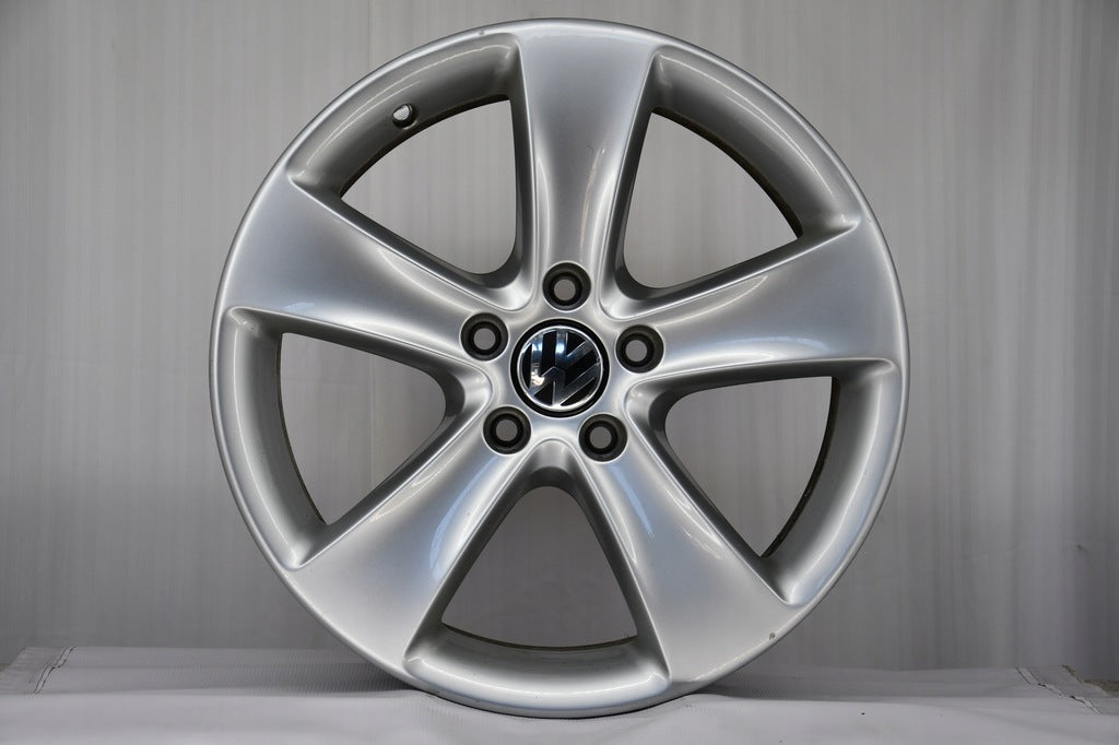 4x Alufelge 17 Zoll 6.5" 5x112 39ET Glanz Silber 3C8601025 VW Rim Wheel FEL2875024858ea