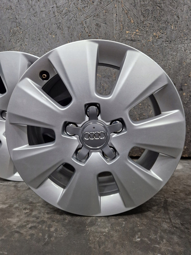 4x Alufelge 15 Zoll 6.0" 5x112 47ET Glanz Silber 8PO601025 Audi Rim Wheel