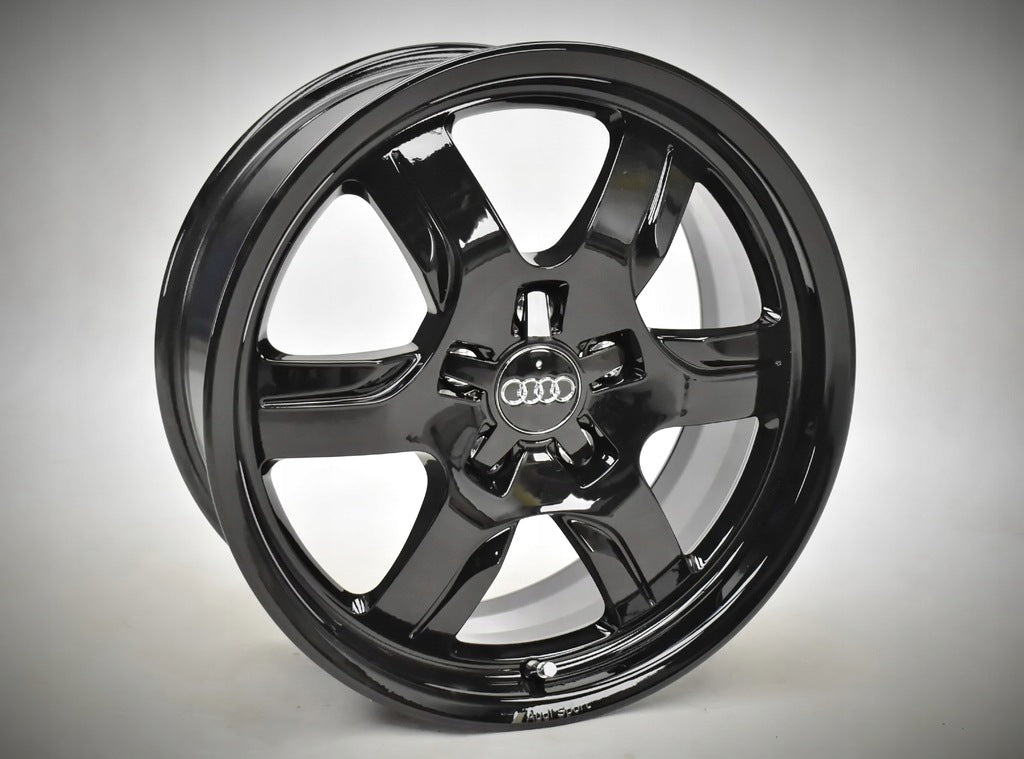 4x Alufelge 17 Zoll 7.5" 5x112 28ET Glanz Schwarz 8T0601025B Audi Rim Wheel FEL8486742110ip