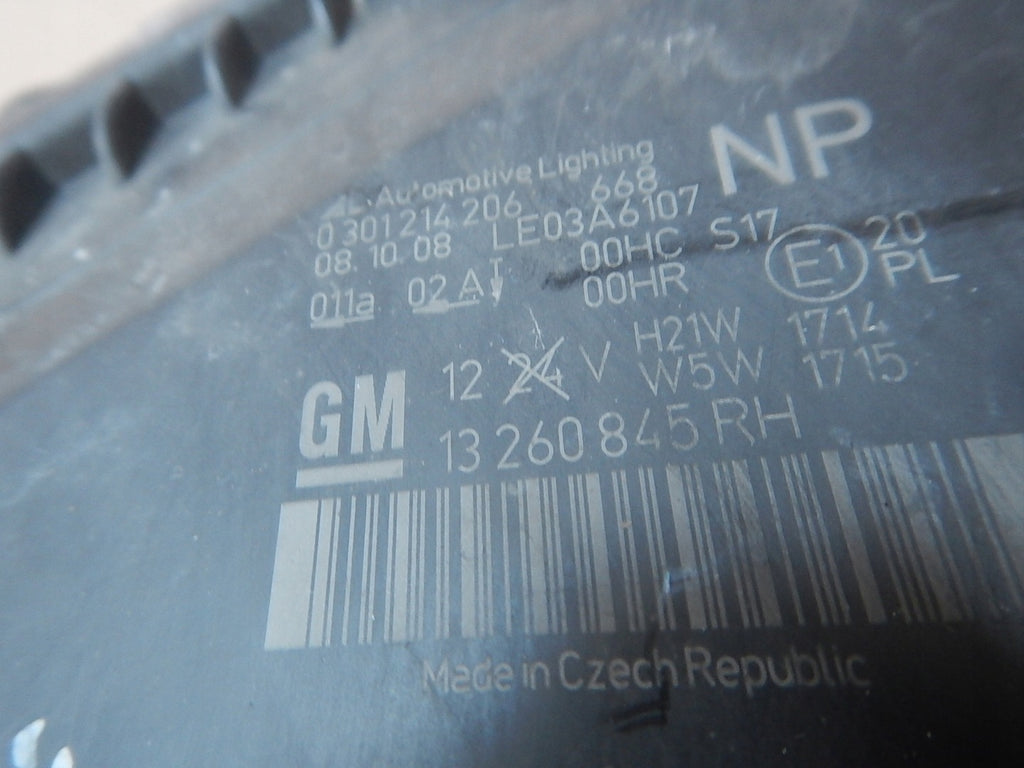 Frontscheinwerfer Opel Zafira B 0301214206 13260845 Rechts oder Links