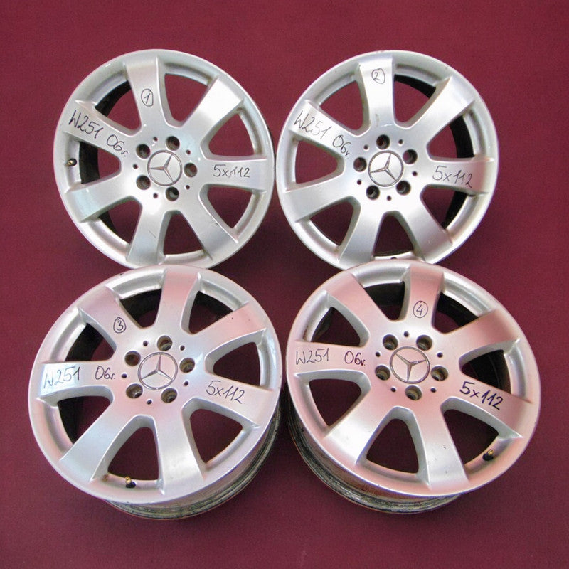 4x Alufelge 17 Zoll 7.5" 5x112 56ET Glanz Silber A2514011002 Mercedes-Benz W251