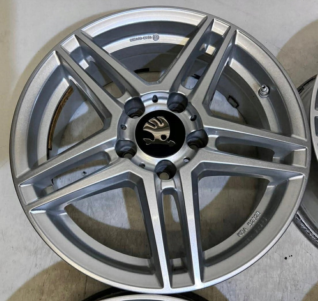 4x Alufelge 16 Zoll 6.5" 5x112 38ET Glanz Silber KBA52323 Rim Wheel FEL6269339980bc