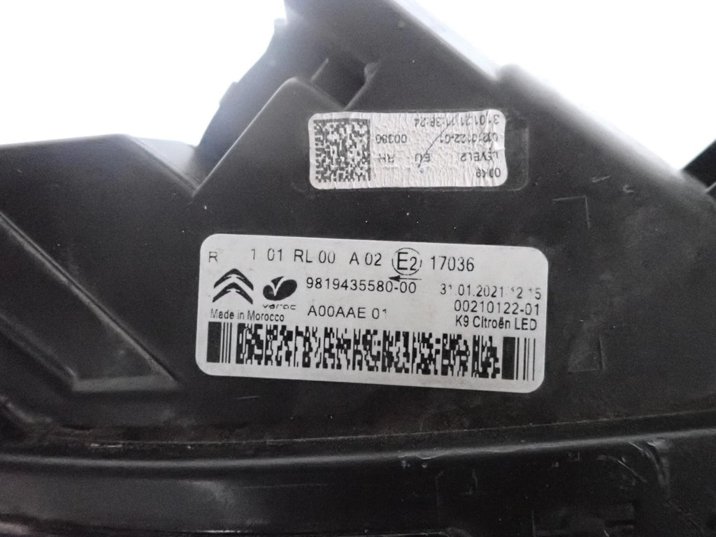 Frontscheinwerfer Citroën Berlingo 9819435580-00 LED Rechts Headlight
