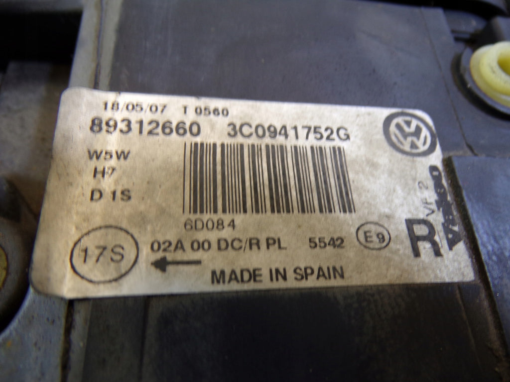 Frontscheinwerfer VW Passat 3C0941752G Xenon Rechts Scheinwerfer Headlight SCH6780634758ue