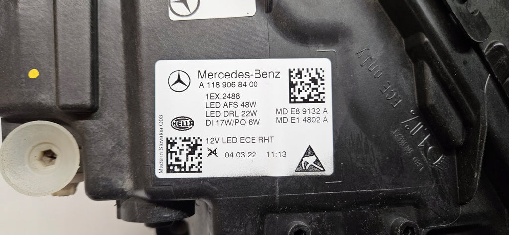 Frontscheinwerfer Mercedes-Benz Cla A1189068400 LED Rechts Headlight SCH1070646032lm