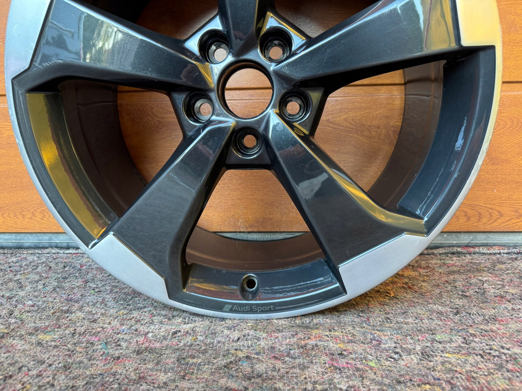 1x Alufelge 19 Zoll 8.5" 5x112 53ET Glanz Schwarz 8V0601025FC Audi A3 Rim Wheel FEL8062853293dl