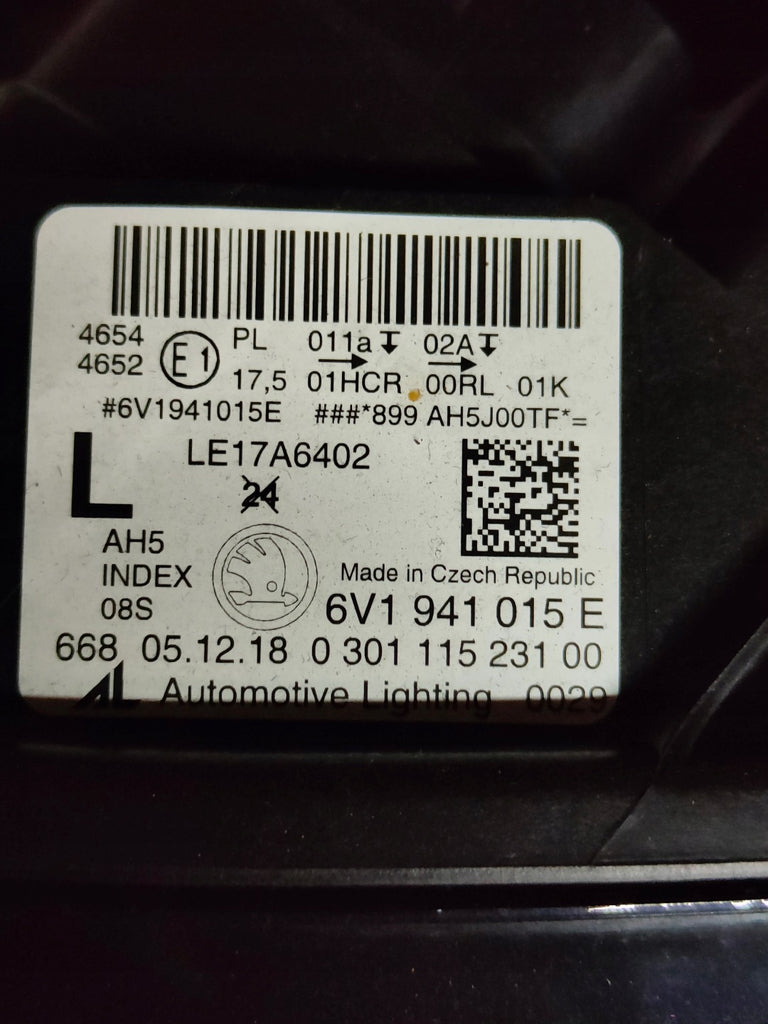 Frontscheinwerfer Skoda Fabia III 6V1941015E LED Links Scheinwerfer Headlight SCH3486350174ff