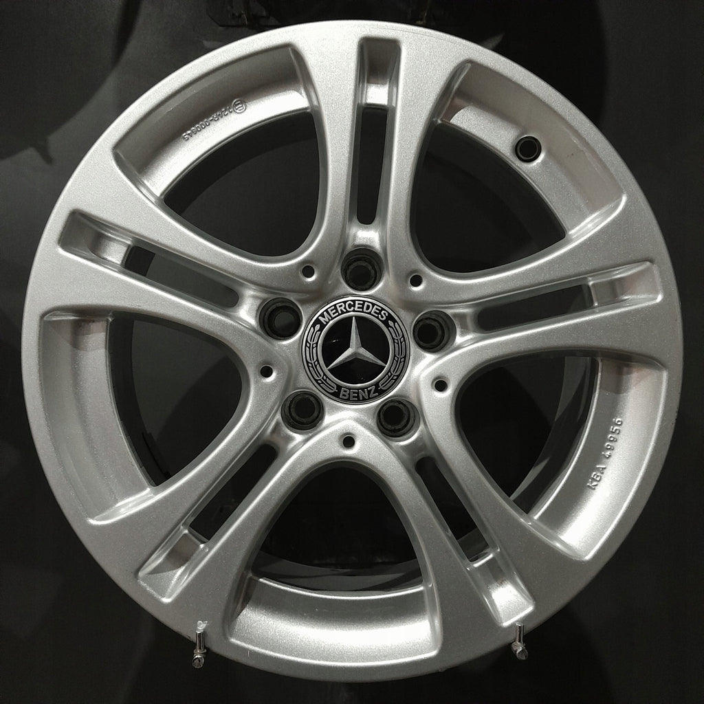 4x Alufelge 16 Zoll 6.5" 5x112 38ET Glanz Silber Mercedes-Benz W177 Rim Wheel FEL1004276152bu