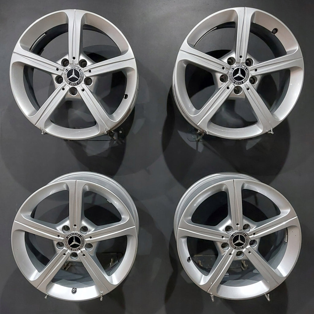 4x Alufelge 17 Zoll 6.5" 5x112 44ET Glanz Silber A1774011200 Mercedes-Benz W177 FEL8912719194cb