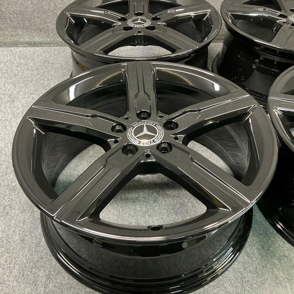 4x Alufelge 18 Zoll 7.5" 5x112 49ET Glanz Schwarz A1774013200 Mercedes-Benz Cla FEL9145924461ei