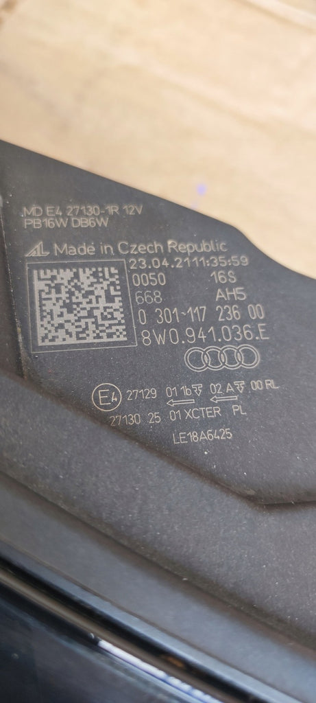 Frontscheinwerfer Audi A4 8W0941036E LED Ein Stück (Rechts oder Links) Headlight