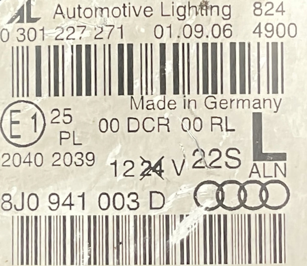 Frontscheinwerfer Audi Tt 8J0941003D 010906 Xenon Links Scheinwerfer Headlight