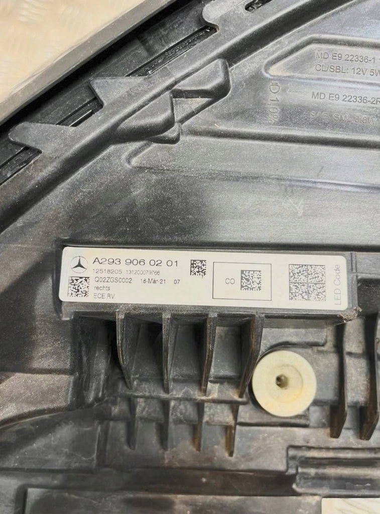 Frontscheinwerfer Mercedes-Benz Eqc N293 A2939060201 LED Rechts Headlight SCH9601542169ev